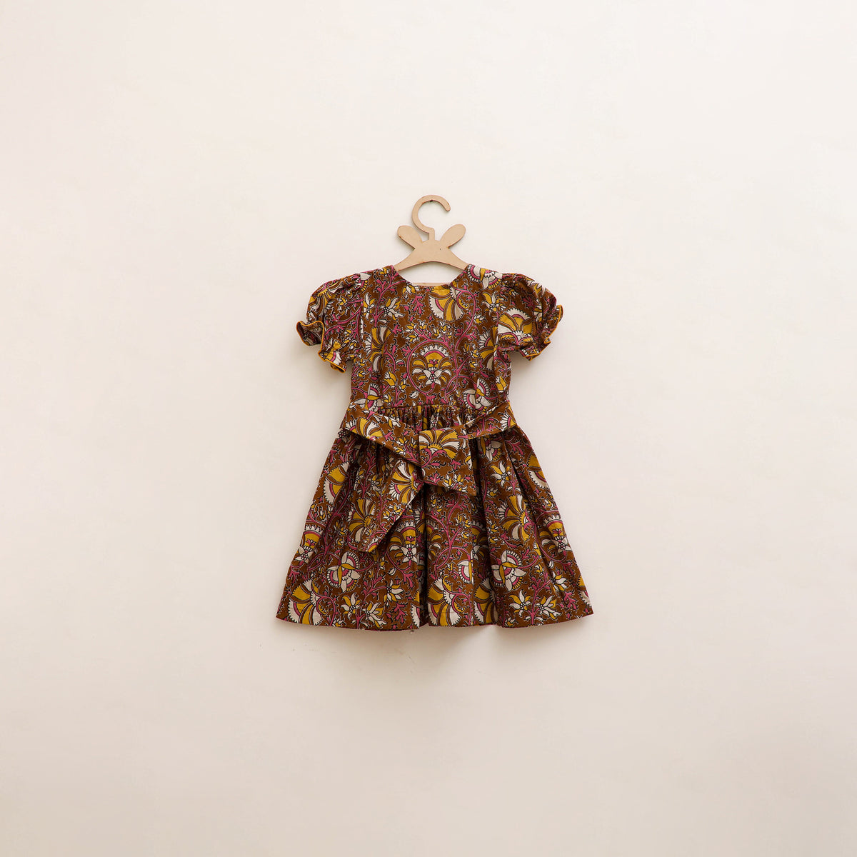 Pure Cotton Girls Frock Dress in Kalamkari Prints (3-4 Years) 44
