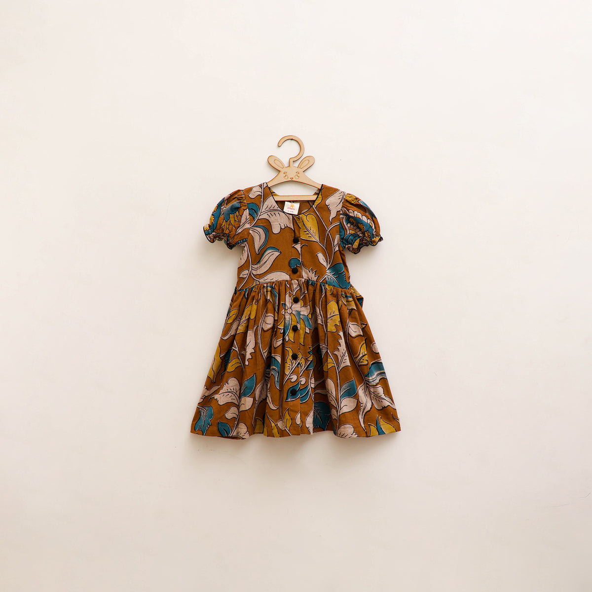 Pure Cotton Girls Frock Dress in Kalamkari Prints (3-4 Years) 45