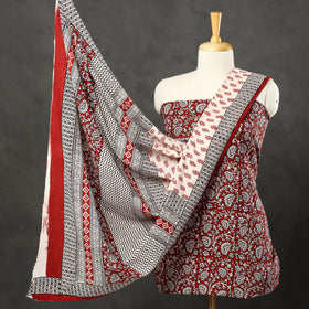  3pc Bagh Print Cotton Dress Material Set