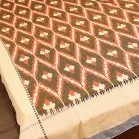 Pochampally Ikat Weave Cotton Single Bedsheet (90 x 60 in) 12