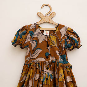 Pure Cotton Girls Frock Dress in Kalamkari Prints (3-4 Years) 45