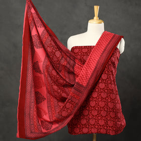  3pc Bagh Print Cotton Dress Material Set