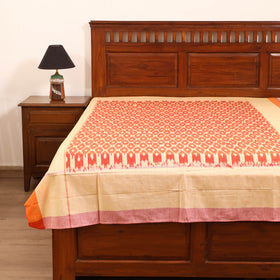 Pochampally Ikat Weave Cotton Single Bedsheet (90 x 60 in) 13