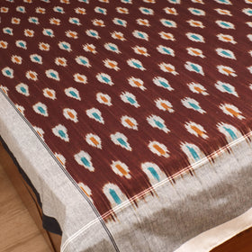 Pochampally Ikat Weave Cotton Single Bedsheet (90 x 60 in) 14