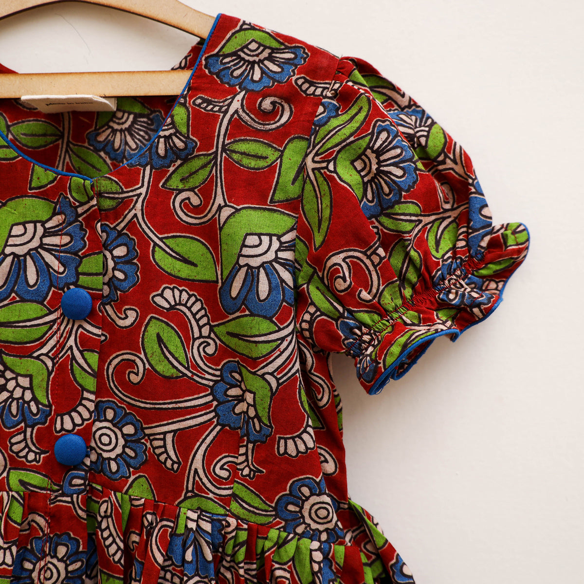 Pure Cotton Girls Frock Dress in Kalamkari Prints (3-4 Years) 47