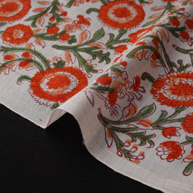 Red - Sanganeri Hand Block Print Modal Silk Fabric 20