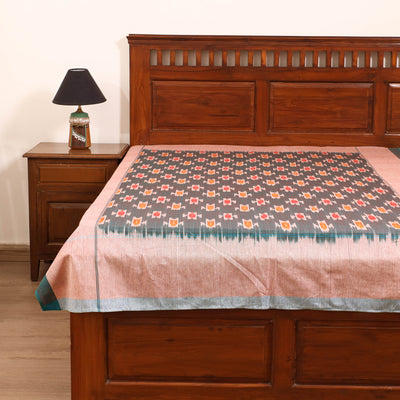 Pochampally Ikat Weave Cotton Single Bedsheet (90 x 60 in) 15