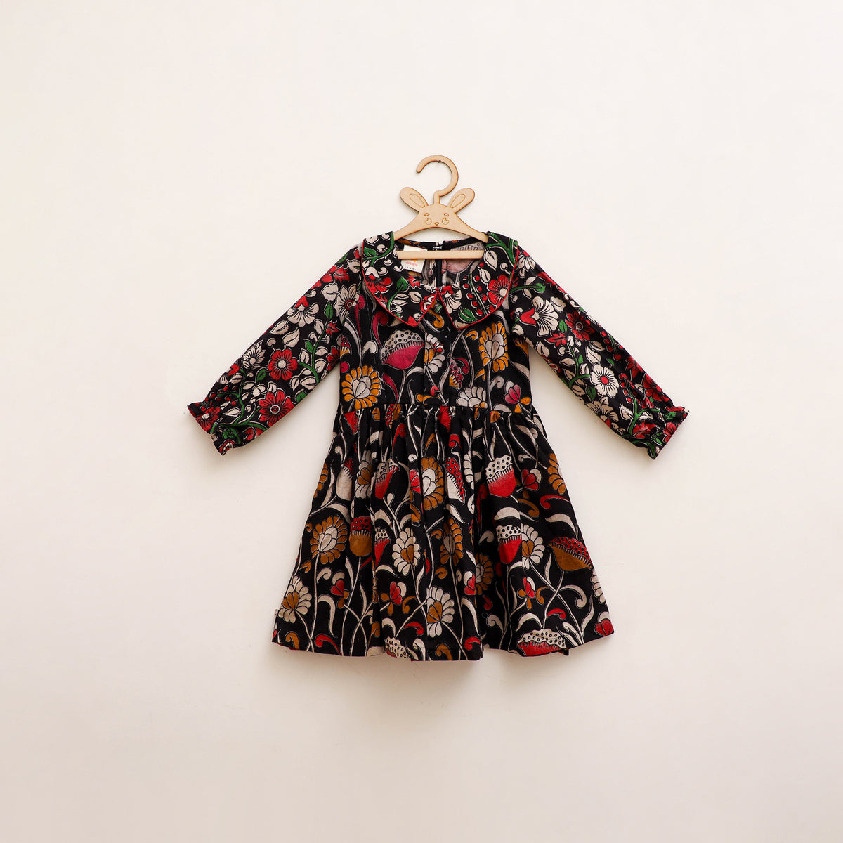 Pure Cotton Girls Frock Dress in Kalamkari Prints (3-4 Years) 48