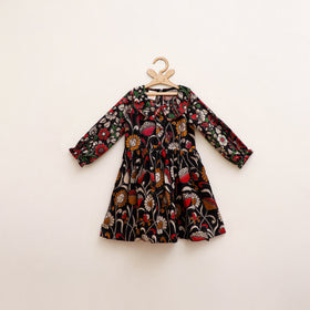 Pure Cotton Girls Frock Dress in Kalamkari Prints (3-4 Years) 48