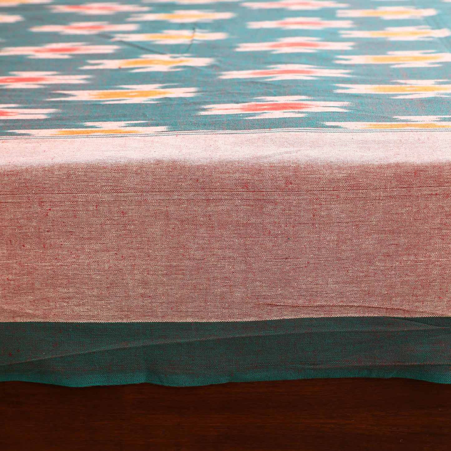 Pochampally Ikat Weave Cotton Single Bedsheet (90 x 60 in) 15