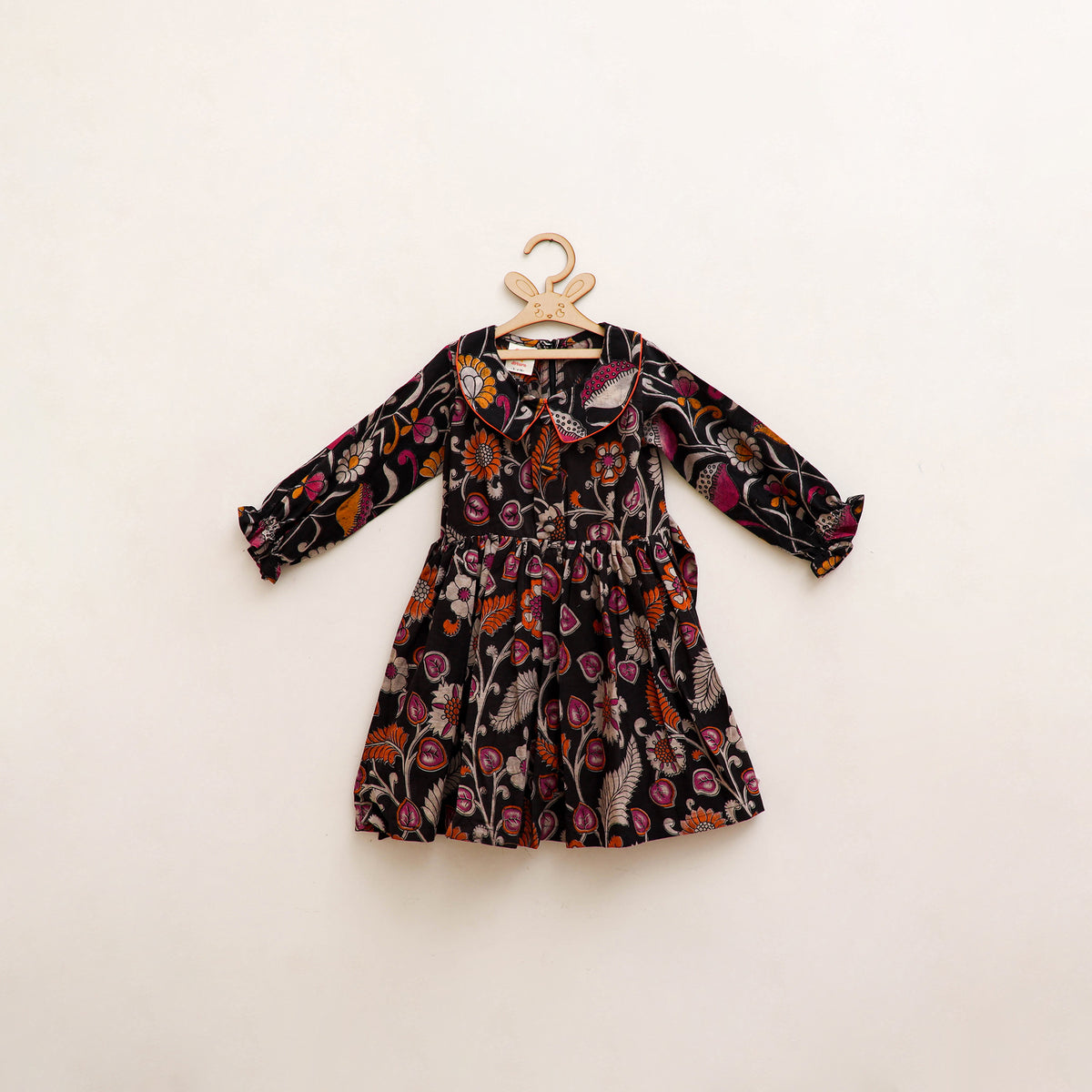 Pure Cotton Girls Frock Dress in Kalamkari Prints (3-4 Years) 50