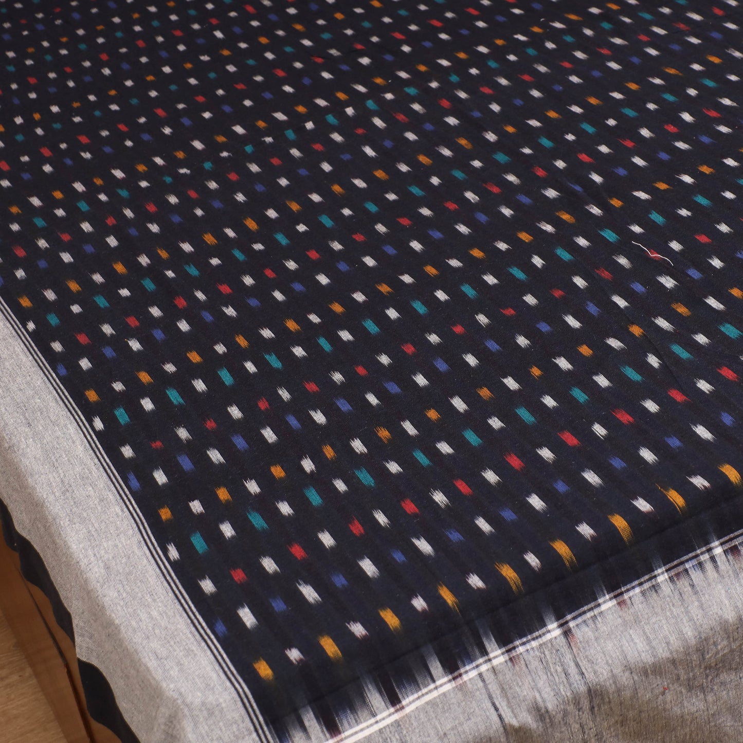Pochampally Ikat Weave Cotton Single Bedsheet (90 x 60 in) 17