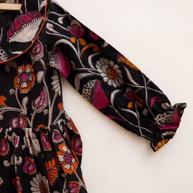 Pure Cotton Girls Frock Dress in Kalamkari Prints (3-4 Years) 50