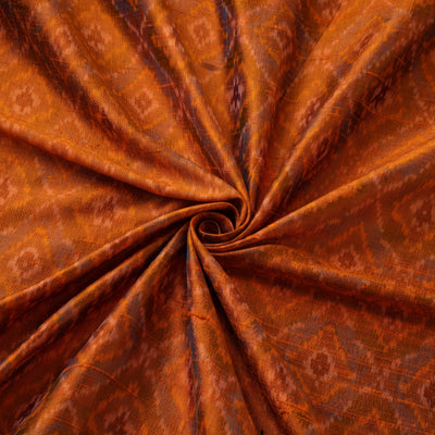 Handloom Raw Silk Pochampally Ikat Fabric 02