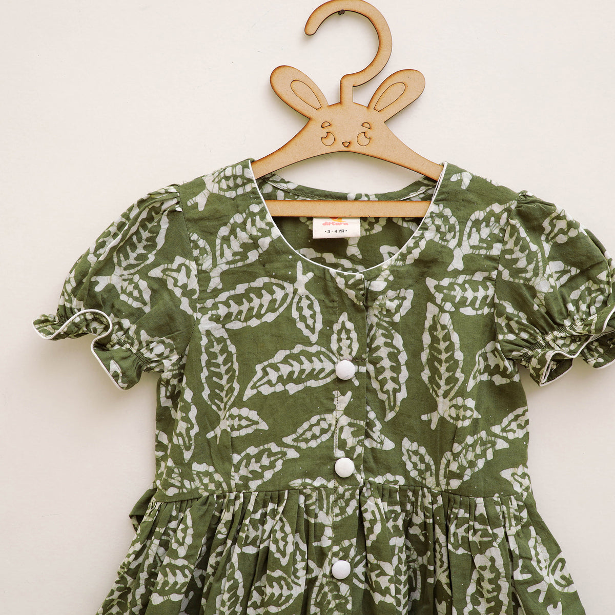 Pure Cotton Girls Frock Dress in Batik Block Prints (3-4 Years) 51