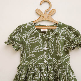 Pure Cotton Girls Frock Dress in Batik Block Prints (3-4 Years) 51