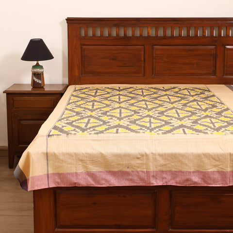 Pochampally Ikat Weave Cotton Single Bedsheet (90 x 60 in) 19