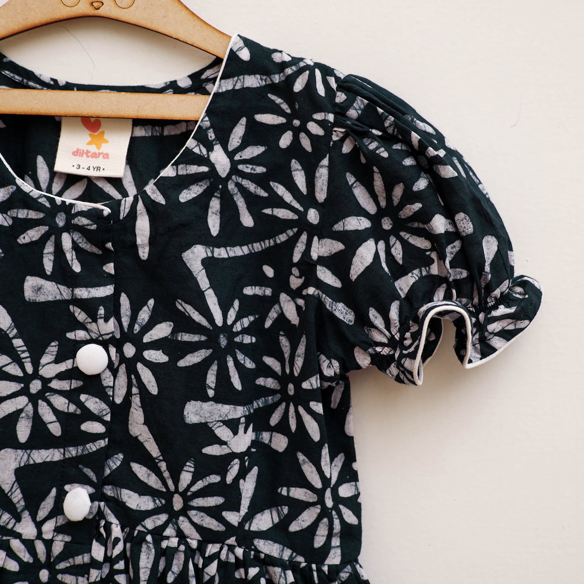 Pure Cotton Girls Frock Dress in Batik Block Prints (3-4 Years) 52