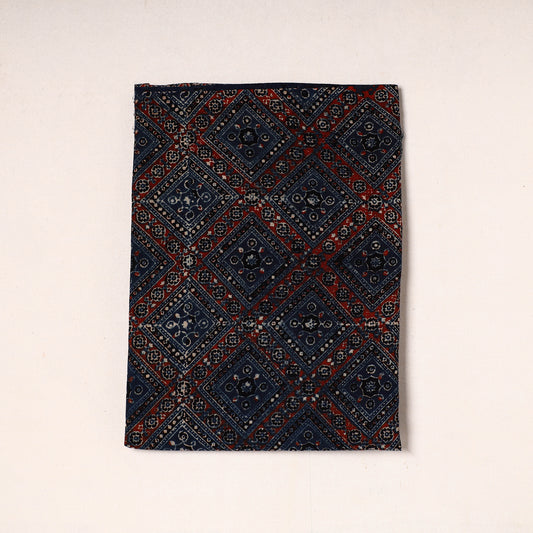 Blue - Ajrakh Block Printed Cotton Precut Fabric (1 meter) 32