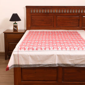 Pochampally Ikat Weave Cotton Single Bedsheet (90 x 60 in) 20