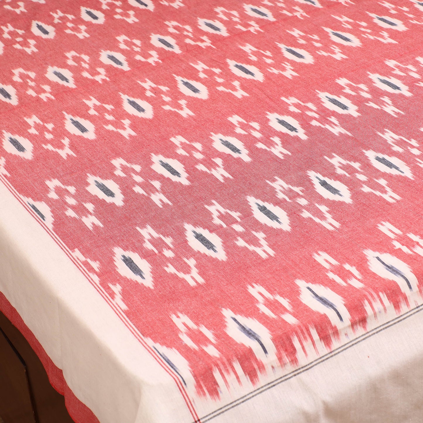 Pochampally Ikat Weave Cotton Single Bedsheet (90 x 60 in) 20