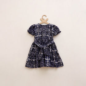 Pure Cotton Girls Frock Dress in Batik Block Prints (3-4 Years) 53