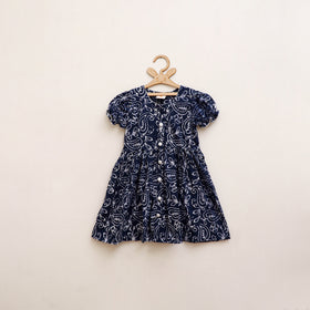 Pure Cotton Girls Frock Dress in Batik Block Prints (3-4 Years) 54