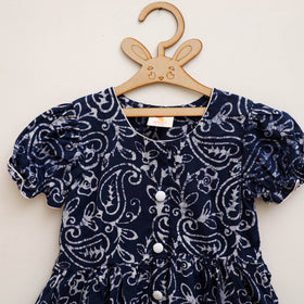 Pure Cotton Girls Frock Dress in Batik Block Prints (3-4 Years) 54