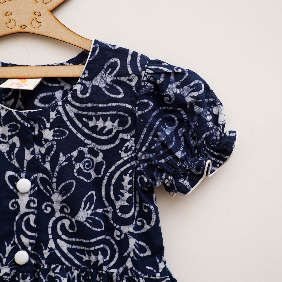 Pure Cotton Girls Frock Dress in Batik Block Prints (3-4 Years) 54