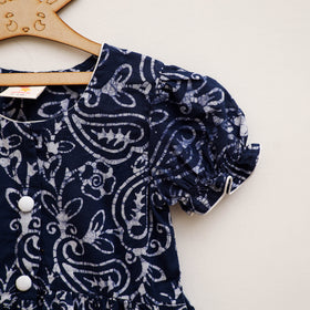 Pure Cotton Girls Frock Dress in Batik Block Prints (3-4 Years) 54