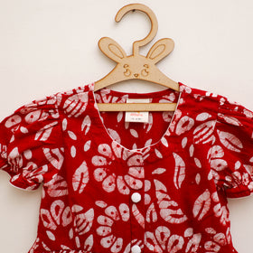 Pure Cotton Girls Frock Dress in Batik Block Prints (3-4 Years) 55
