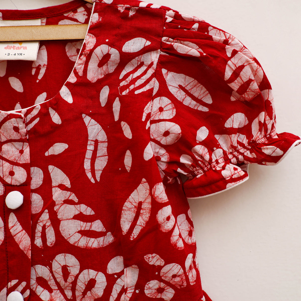 Pure Cotton Girls Frock Dress in Batik Block Prints (3-4 Years) 55