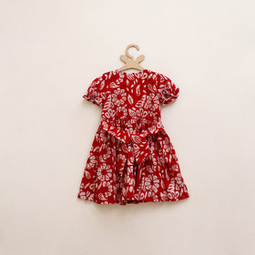 Pure Cotton Girls Frock Dress in Batik Block Prints (3-4 Years) 55