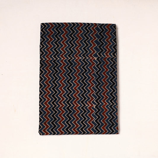 Multicolor - Ajrakh Block Printed Cotton Precut Fabric (1.2 meter) 38