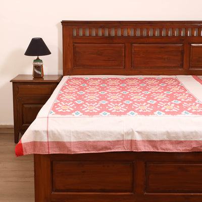Pochampally Ikat Weave Cotton Single Bedsheet (90 x 60 in) 22