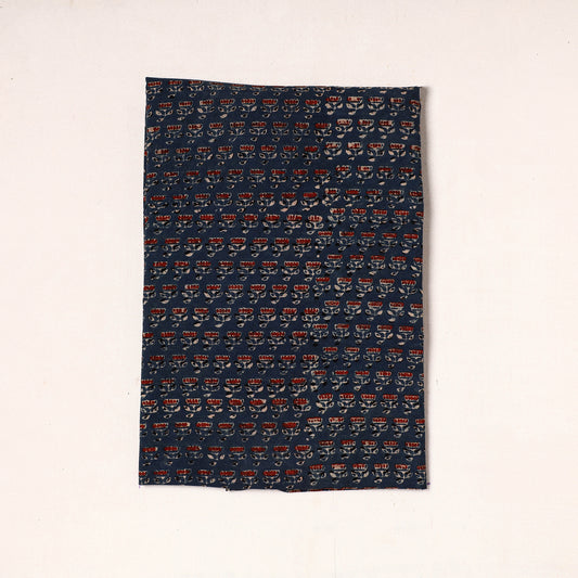 Blue - Ajrakh Block Printed Cotton Precut Fabric (1 meter) 39