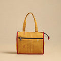 Orange Handcrafted Cotton Small Hand Bag