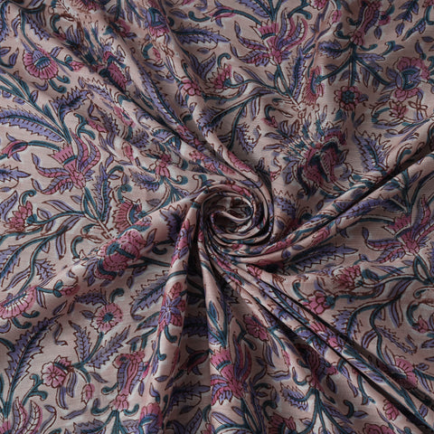 Sanganeri Hand Block Print Modal Silk Fabric 31