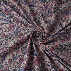 Pink - Sanganeri Hand Block Print Modal Silk Fabric 31