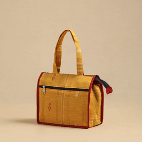 Orange Handcrafted Cotton Small Hand Bag
