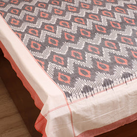 Pochampally Ikat Weave Cotton Single Bedsheet (90 x 60 in) 23