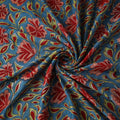 Blue - Sanganeri Hand Block Print Modal Silk Fabric 30