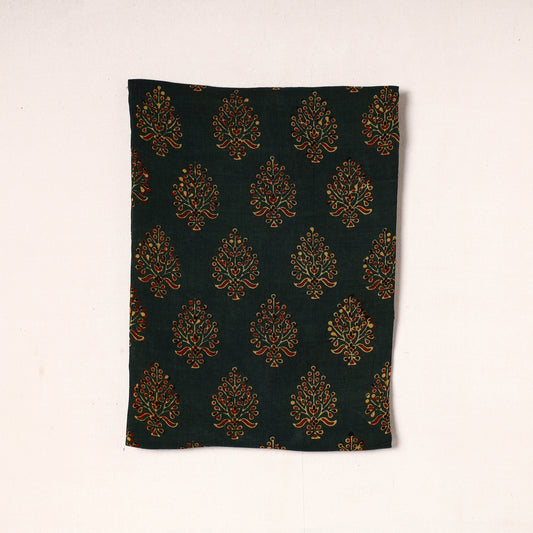 Green - Ajrakh Block Printed Cotton Precut Fabric (1 meter) 41