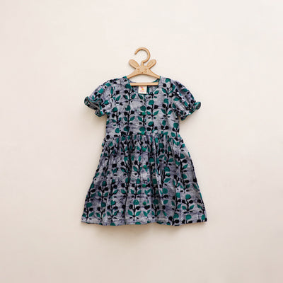 Pure Cotton Girls Frock Dress in Batik Block Prints (3-4 Years) 58