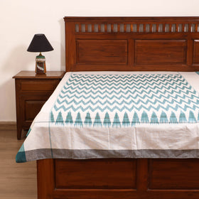 Pochampally Ikat Weave Cotton Single Bedsheet (90 x 60 in) 24