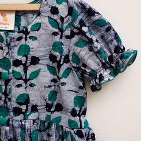 Pure Cotton Girls Frock Dress in Batik Block Prints (3-4 Years) 58