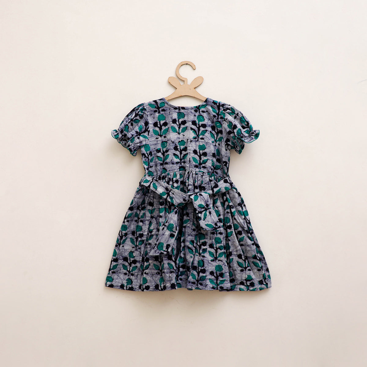 Pure Cotton Girls Frock Dress in Batik Block Prints (3-4 Years) 58