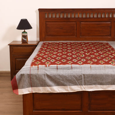 Pochampally Ikat Weave Cotton Single Bedsheet (90 x 60 in) 25