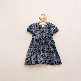 Pure Cotton Girls Frock Dress in Batik Block Prints (3-4 Years) 60