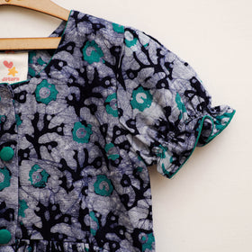 Pure Cotton Girls Frock Dress in Batik Block Prints (3-4 Years) 60